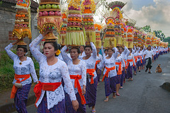 Parade of temple women in Sembung