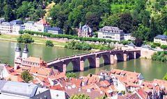DE - Heidelberg - Blick vom Schloss zur Brücke