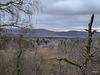 Grantown from above the Dreggie waterfalls.