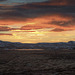 Sunset over Hardangervidda mountain plateau.