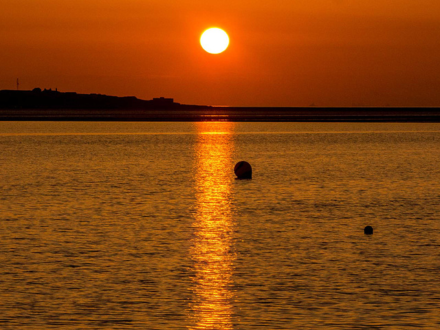 Stages of the sunset at West Kirby 18-5-2018c