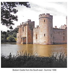 Bodiam Castle from the South-east - Summer 1998