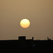 Die Sonne hinter dem Sahara-Staub