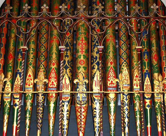 Detail of organ case, Turvey Church, Bedfordshire