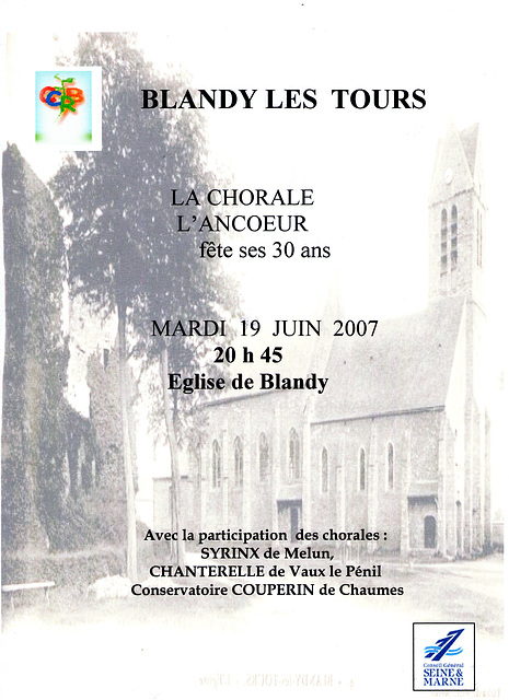 Concert à Blandy-les-Tours le 19 juin 2007