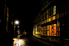 Back streets of Goslar on a wet evening.