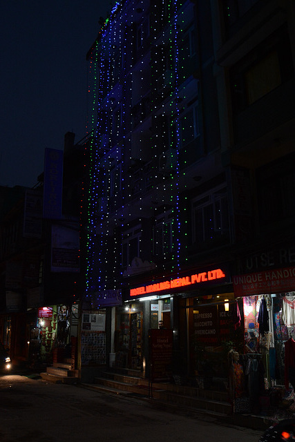 Kathmandu, Amrit Marg at Night