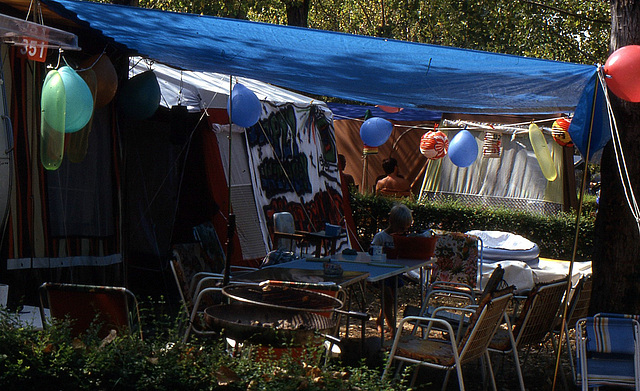Fiesta auf dem Campingplatz 1992