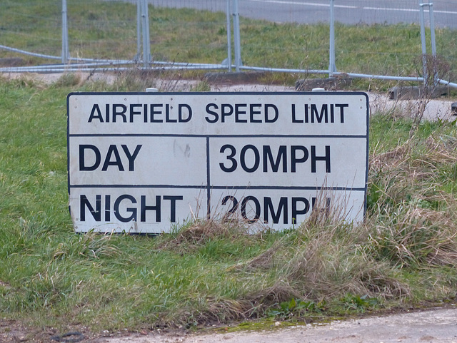 Airfield Speed Limit - 9 January 2018