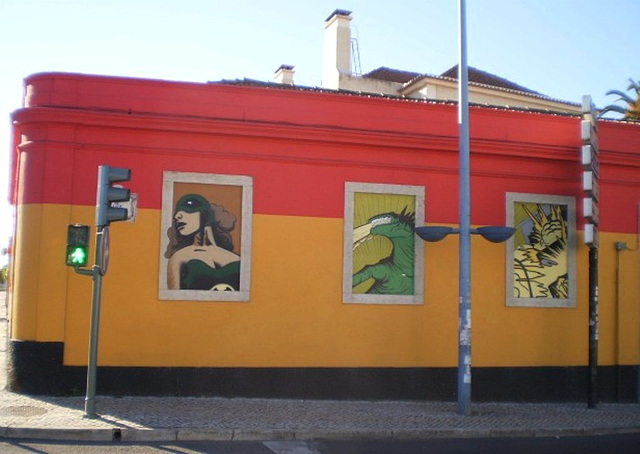 Mural inspired on Amadora's yearly Manga Festival.