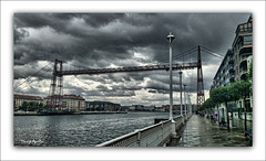 Puente colgante de Portugalete. Llovió, vaya que si.
