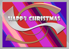 Fractal & gradient Happy Christmas