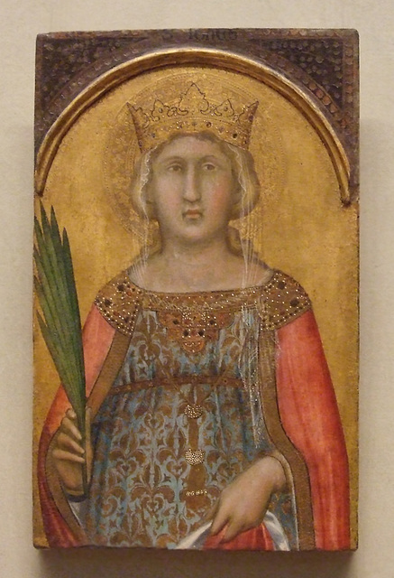 St. Catherine of Alexandria by Lorenzetti in the Metropolitan Museum of Art, July 2011