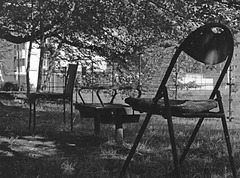 Chairs under the shade