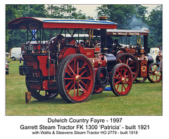 Garrett steam tractor  FK1300 & Wallis & Steevens steam tractor -  HO2779 - Dulwich 1997