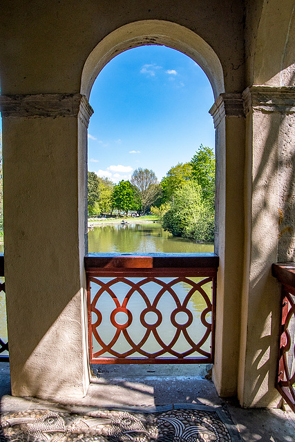 The view from Birkenhead Park boathouse