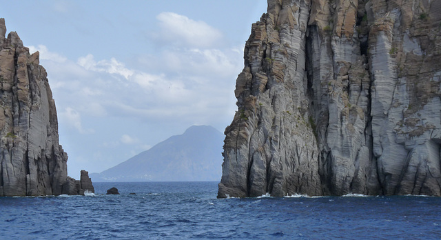 Aeolian Islands With Distant View of Stromboli