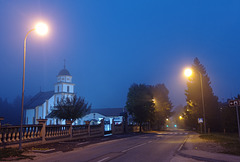 Church of the Nativity of the Blessed Virgin Mary in Kneževo in blue hour