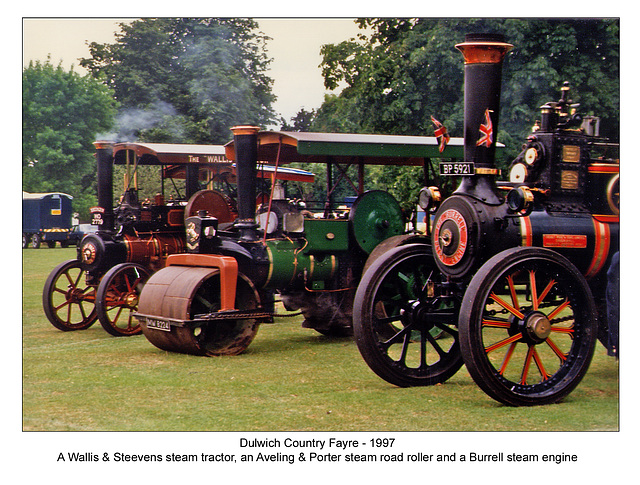 Wallis & Burrell steam engines Aveling&Porter steam roller Dulwich 1997