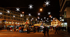 Weihnachtsbeleuchtung am Marktplatz St. Gallen (© Buelipix)