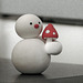 Snowman who loves Amanitas
