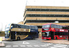 Stagecoach Midlands 11130 (SK68 LVB) and First Eastern Counties 36901 (YN69 XZD) in Peterborough - 21 Mar 2024 (P1170747)
