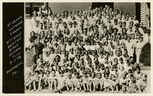Vacation Bible School, St. John's Lutheran Church, Slatington, Pa., July 1, 1936