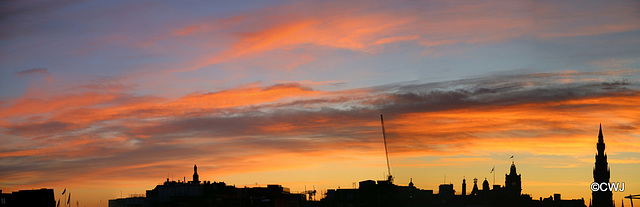 Dawn over Edinburgh from The New Club