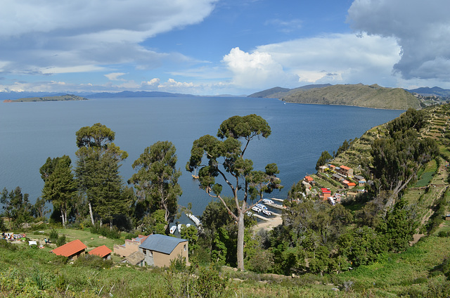 Bolivia, Titicaca Lake and Town of Yumani on the Island of the Sun