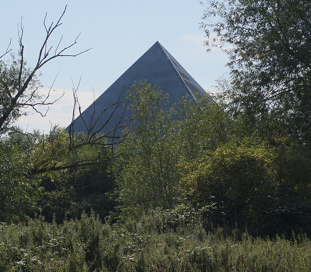Pyramid behind the trees