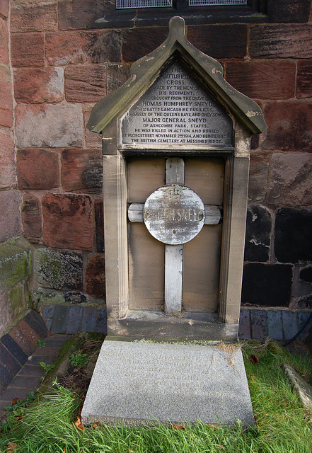 Memorial to Charles Sneyd, Cheddleton Church, Staffordshire