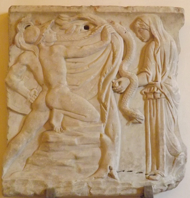 Fragment of a Sarcophagus with Jason and Medea in the Palazzo Altemps, June 2012