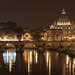 River Tiber in  Rome, Italy.