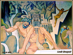 Fresque de l'Hôtel des Postes de Lyon, de Louis Bouquet(détail)
