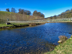 Suspension Bridge across River Wharfe