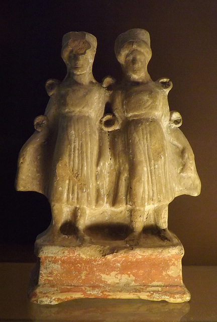 Two Draped Seated Women Figurine in the Louvre, June 2013