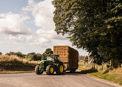 A Tractor Passing Through Avebury