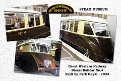 GWR Diesel railcar no.4 - Steam Museum - Swindon  - 18.8.2015