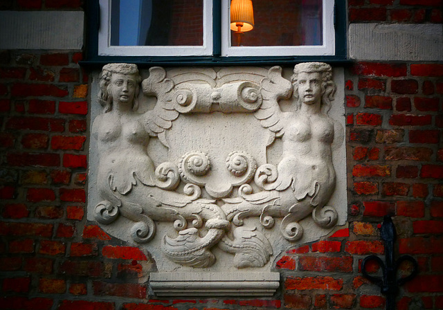 Detail am Kanzlei-Gebäude in Lübeck