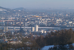 Linz View Over City in Winter