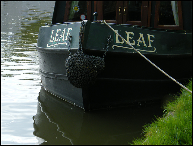 Leaf narrowboat