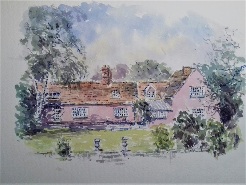 pink cottage, Suffolk