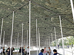 Inside the pavilion