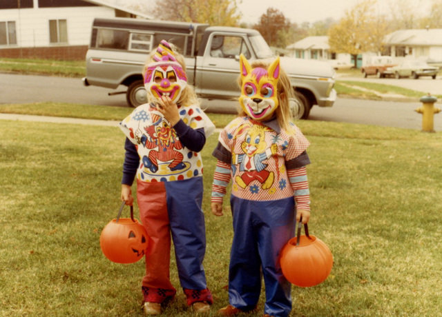 Halloween Clown and Bunny Girls, 1979