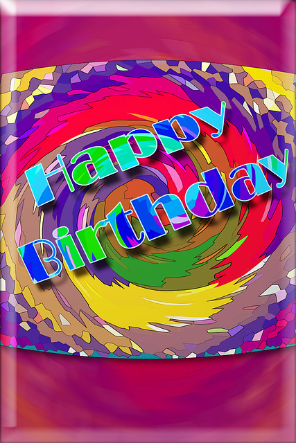 Colourful Happy Birthday card