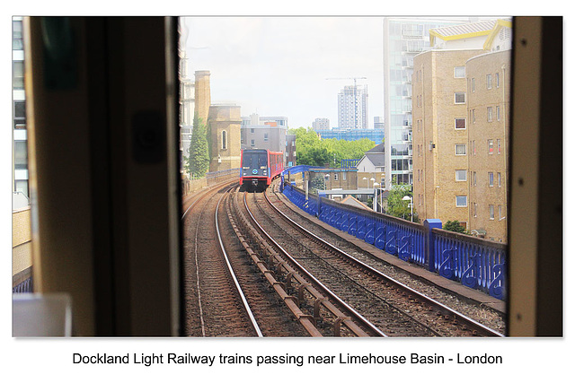 DLR trains Limehouse  - London - 26.5.2015