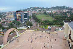 Uganda, Kampala, View from the Minaret at Gaddafi National Mosque to the West and Down