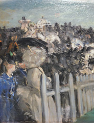Detail of Races at Longchamp by Manet in the Metropolitan Museum of Art, December 2023