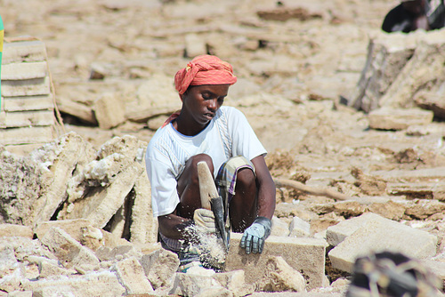 Cutting Salt Blocks