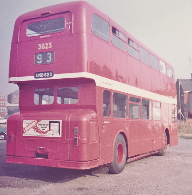 SELNEC PTE 3623 (UNB 623) in Rochdale - Oct 1972